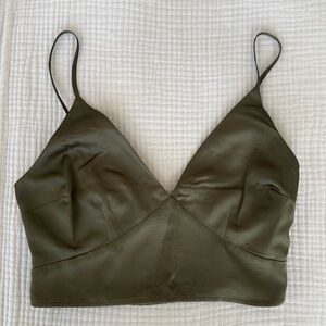 Abercrombie satin crop top